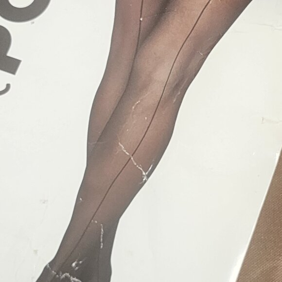 Walk Pop Black 15 Denier Sheer IGA Plus Back Leg Seam Legwear Tights Size 2X - Picture 16 of 16